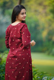 Sunshine Shirt Dress, Elegant Curve Kurta Set (Maroon Color) & Aqua Overlap Dress Combo