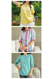 Lime Shirt & Cool Stripes Short Shirt (Purple) & Blue Daisy Half-Button Top Combo