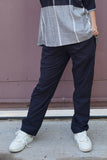 Hazel Pleats Top & Charcoal Black Straight Pant Combo