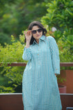 Blue Hue Stripes Dress