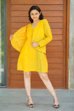 Dawn To Dusk Coat Set (Yellow), Poise Blazer Co-ord Set (Pink) & Azure Checks Co-ord Set Combo