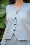 Grey Bloom Co-ord Set