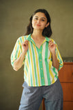 Whiz Checks Shirt, Cool Stripes Short Shirt (Green) & Coral Blush Short Shirt Combo